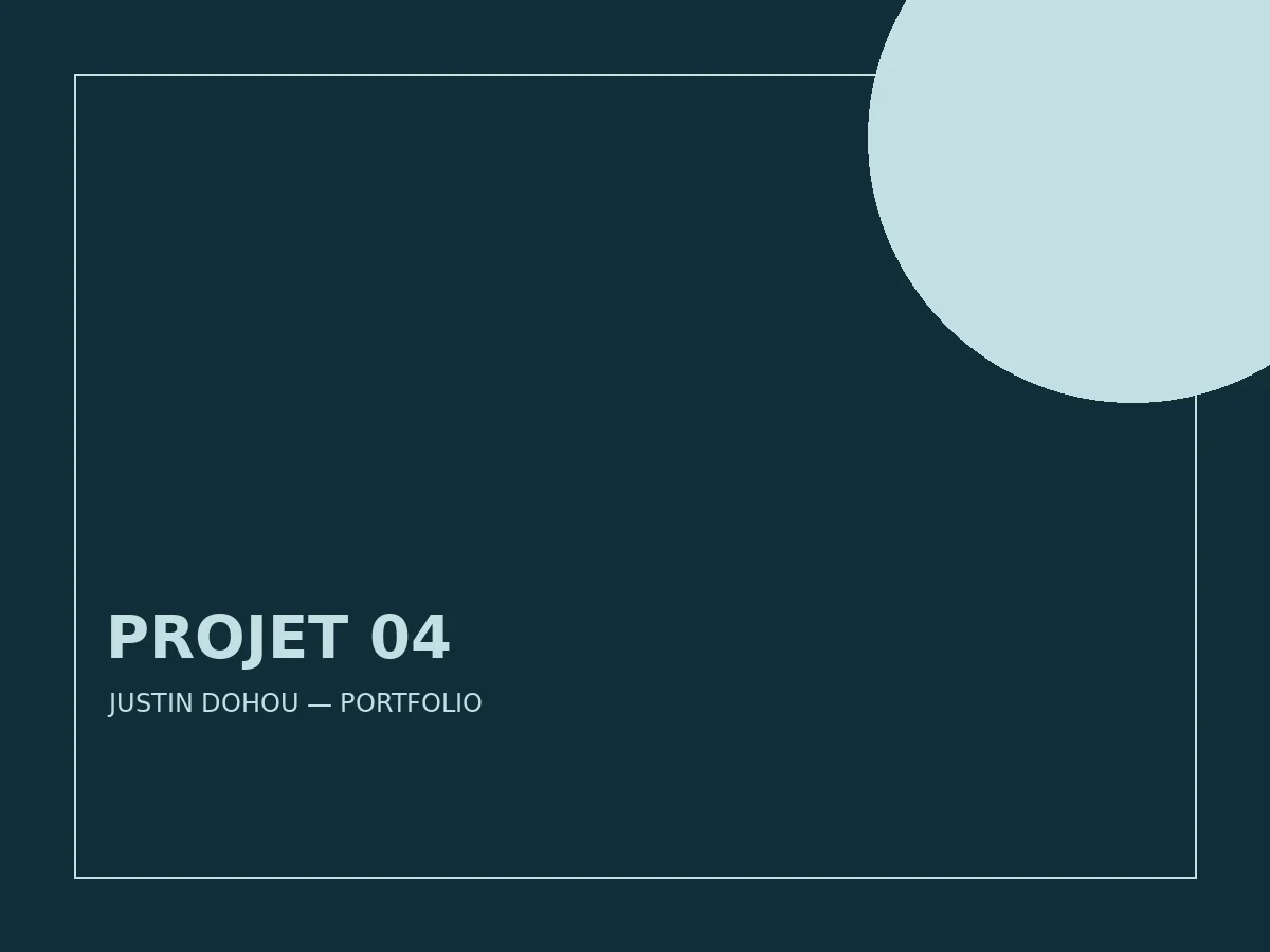 Aperçu du projet 4 de Justin DOHOU — Interface web